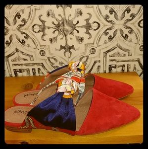 Anthropologie Jeffrey Campbell red mules